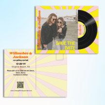 Music Festival Record Save the Date Postcard