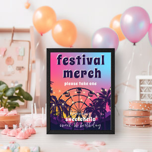 Music Festival   Sweet 16 Festival Merch Sign