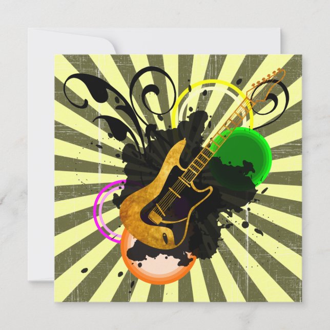 Music Fever Birthday Party Invitation (Front)