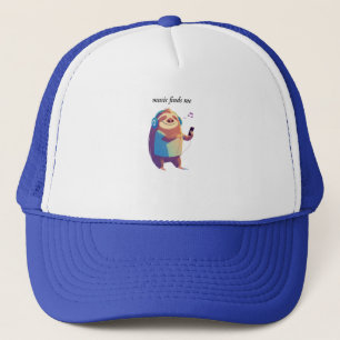 "Music Finds Me" music vibes design Trucker Hat