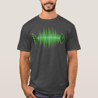 Music Fish Pulse Rate Frequency Dance House Techno T-Shirt