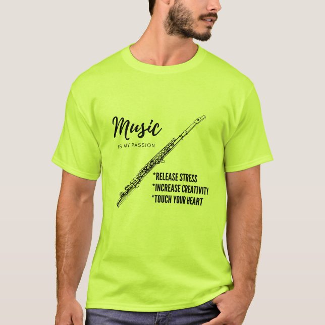 music, flute  T-Shirt (Front)