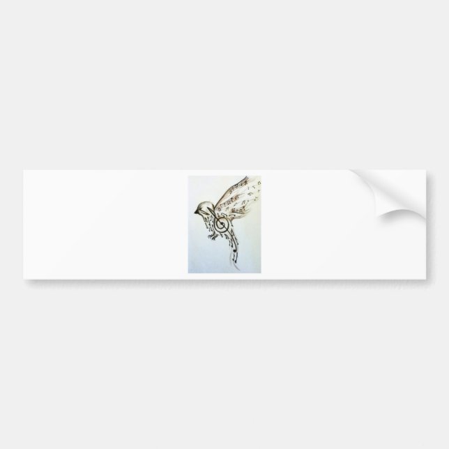 Music flys bumper sticker (Front)