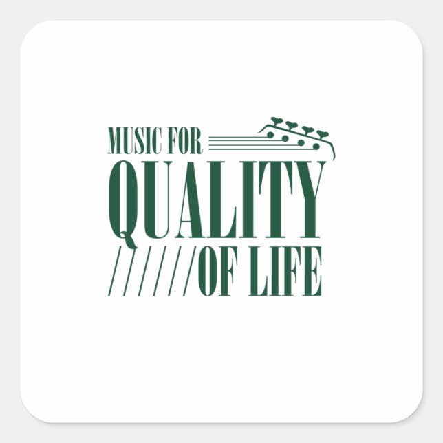 Music For Quality Of Life Square Sticker (Front)