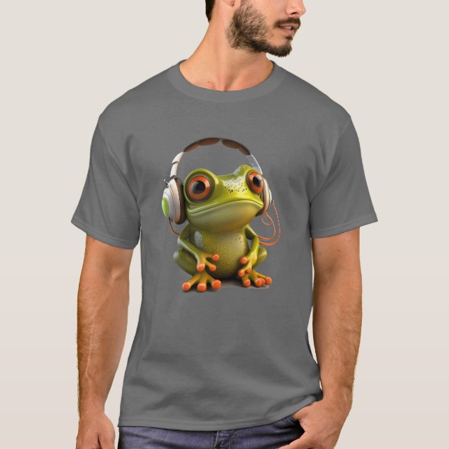music frog boy T-Shirt (Front)