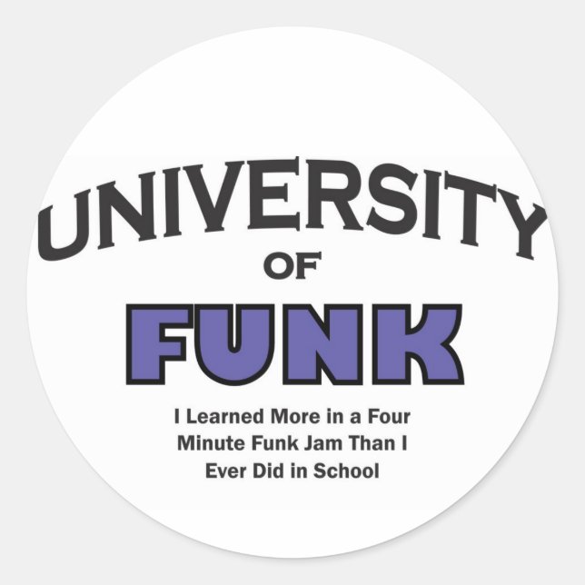music-funk classic round sticker (Front)
