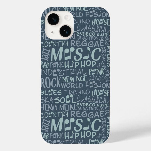 Music Genres Word Collage cases (Back)