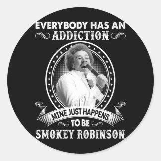 Music Gift Mine Just Happens To Be Smokey Robinson Classic Round Sticker
