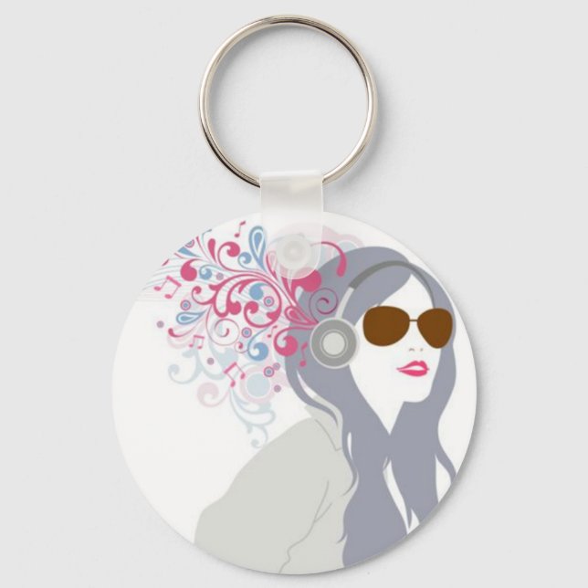 Music Girl Keychain (Front)