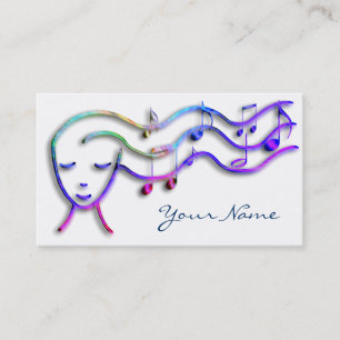 music girl purple shades business card