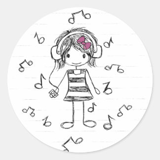 Music Girl Stickers