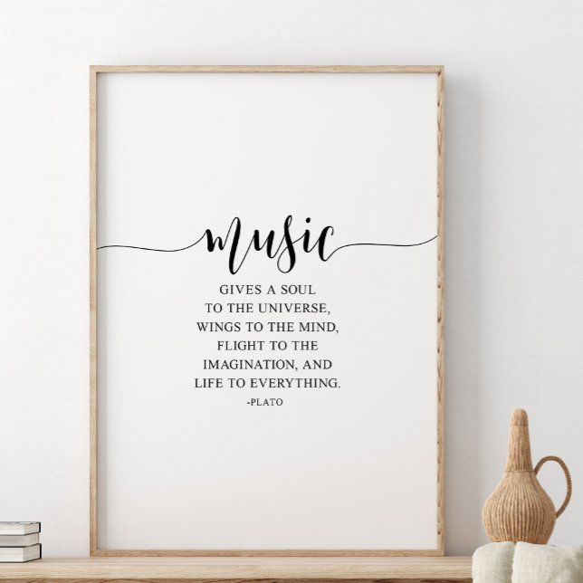 Music Gives A Soul To The Universe, Plato Quote Poster (Creator Uploaded)