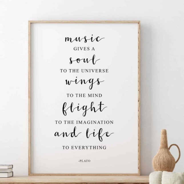 Music Gives A Soul To The Universe, Plato Quote Poster (Creator Uploaded)