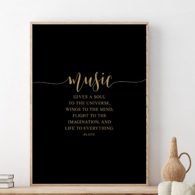 Music Gives A Soul To The Universe, Plato Quote Poster (Creator Uploaded)