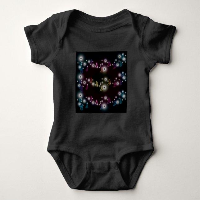 Music Glow Baby Bodysuit (Front)