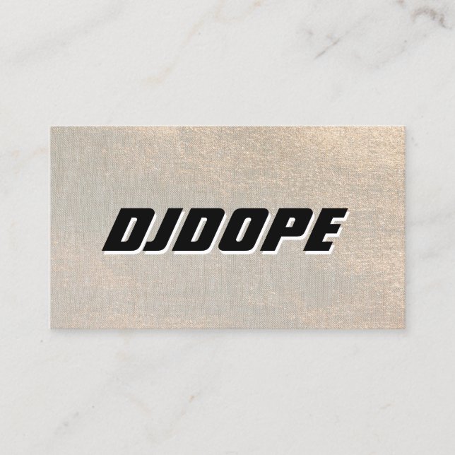 Music Gold DJ  Business Card (Front)