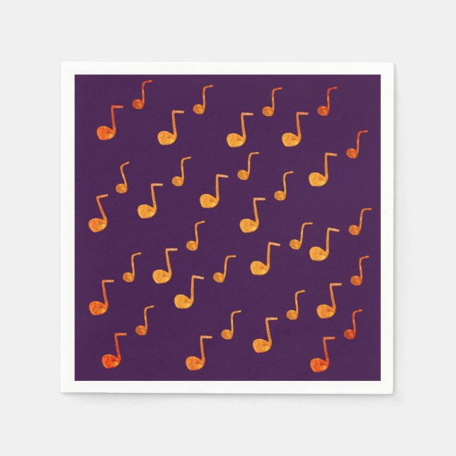Music, Golden Notes Napkin (Front)