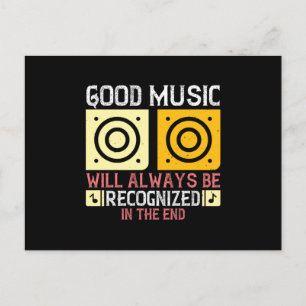 Music - Good Music Will Be Recognised Postcard
