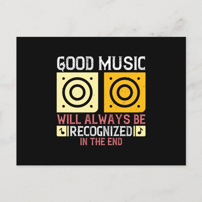 Music - Good Music Will Be Recognised Postcard (Front)