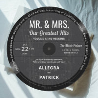 Music Greatest Hits Retro Vintage Black Wedding