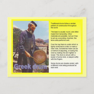 Music,  Greek drum Postcard