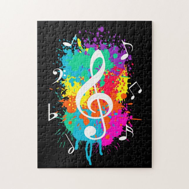 Music grunge jigsaw puzzle (Vertical)