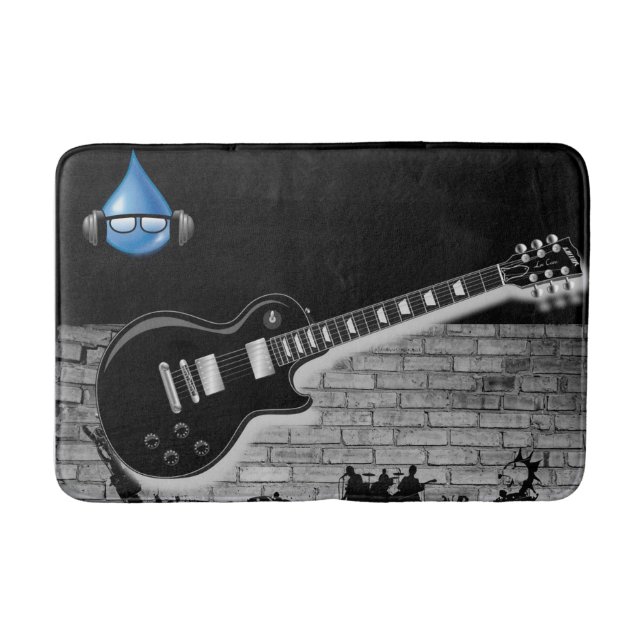music guitar bathroom bathmat (Front)