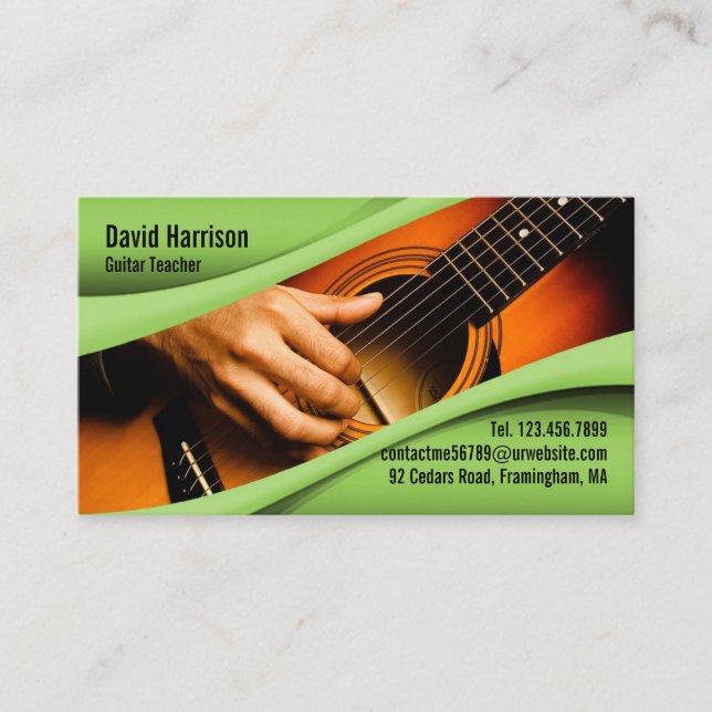 Music Guitar Business Card (Front)