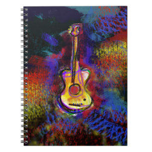music guitar instrument spiral notebook