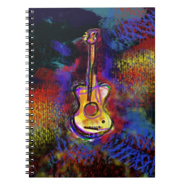 music guitar instrument spiral notebook (Front)