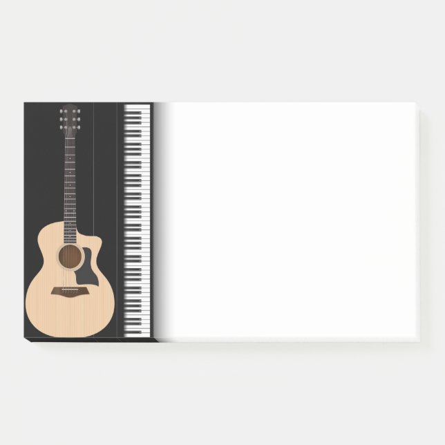 Music Guitar Piano Post it Notes (Front)