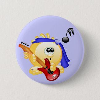 Music Guitar Player 6 Cm Round Badge
