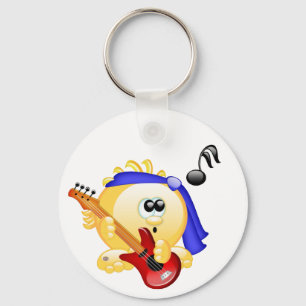 Music Guitar Player Key Ring