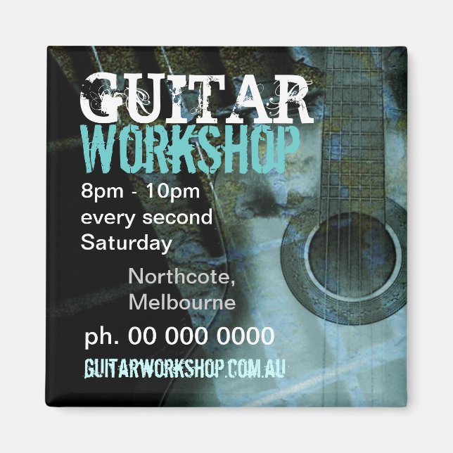 Music Guitar Workshop Promo Magnet (Front)