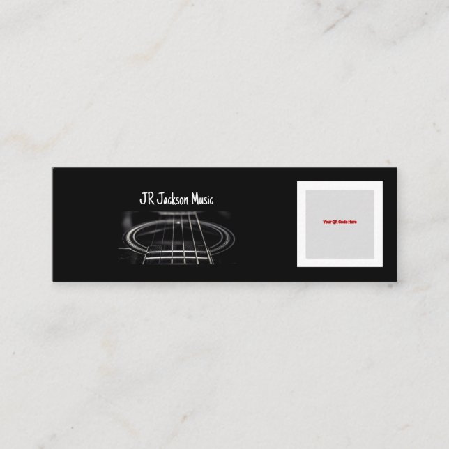 Music/Guitarist QR CODE Mini Business Card (Front)