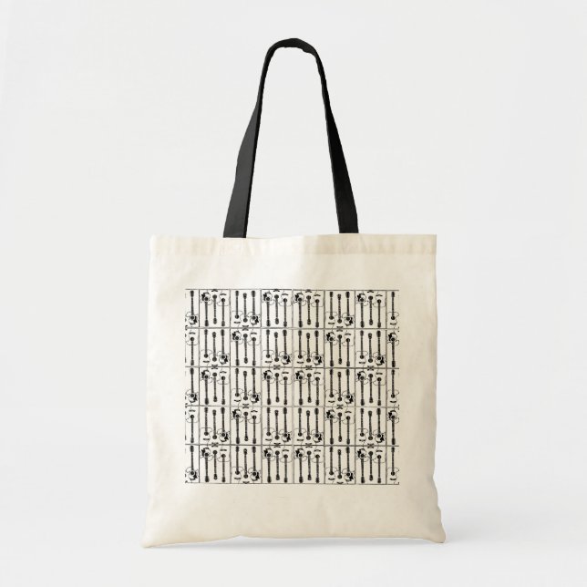 music, guitars tote bag (Front)