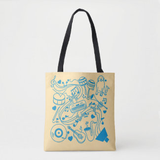 Music Hands - ASL Design Tote Bag