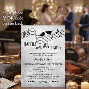 Music Happily Ever After Wedding Photo Invitation