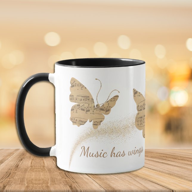 Music Has Wings Butterfly Mug (Creator Uploaded)