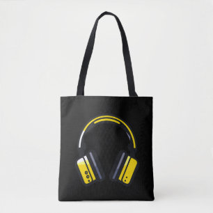 Music Headphone City Rhyme Wonderful Vibes Vector  Tote Bag
