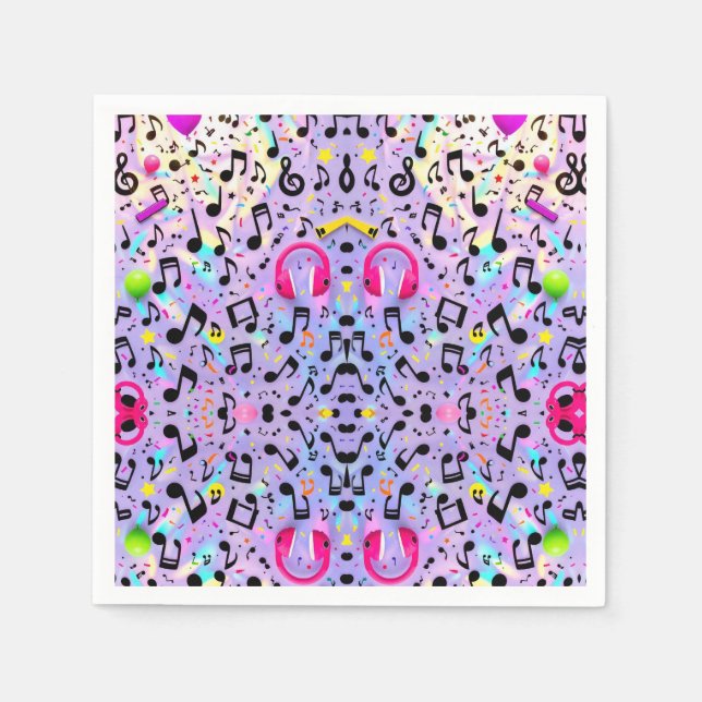 Music Headphone, Napkins (Front)