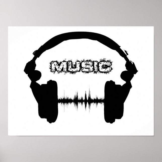 MUSIC HEADPHONES POSTER (Front)