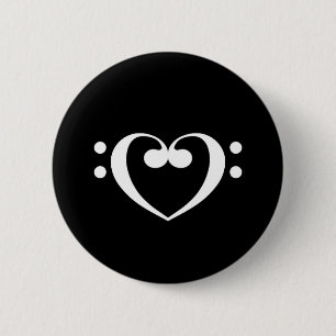 Music Heart 6 Cm Round Badge