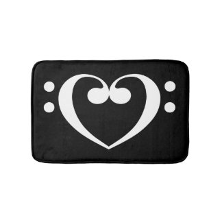 Music Heart Bathroom Mat