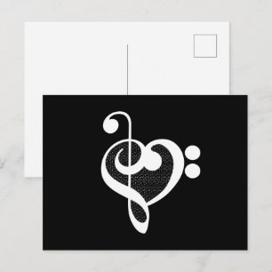 Music Heart - I Love Music Postcard