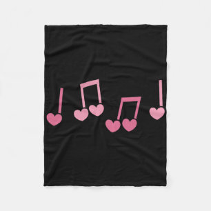 Music Heart Music Note Funny Musician Kids Girls M Fleece Blanket