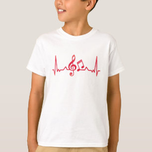 Music Heartbeat piano and guitar Xmas Gift T-Shirt