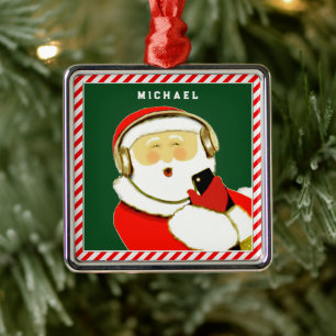 Music Hip Hop Christmas Metal Tree Decoration