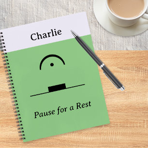 Music Humour Pause for Rest Funny Personalised  Notebook