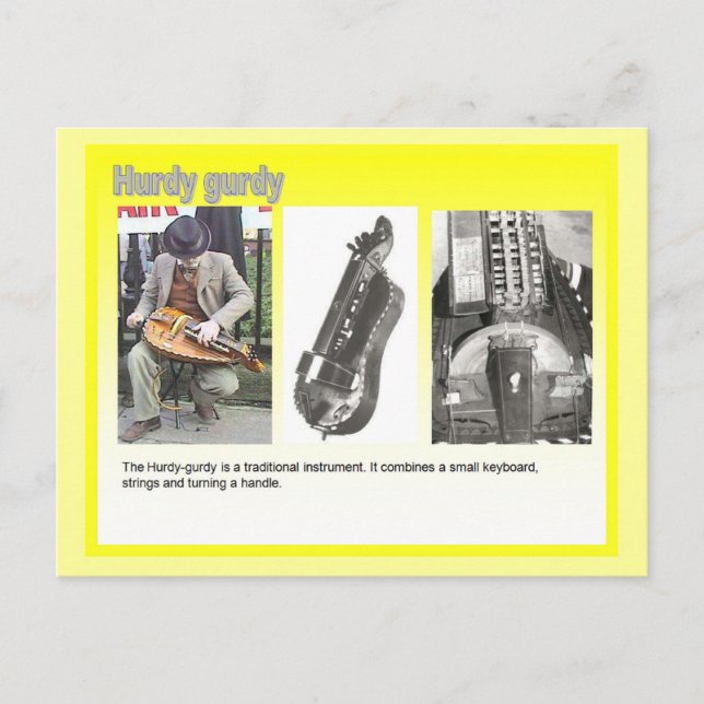 Music,  Hurdy gurdy player Postcard (Front)